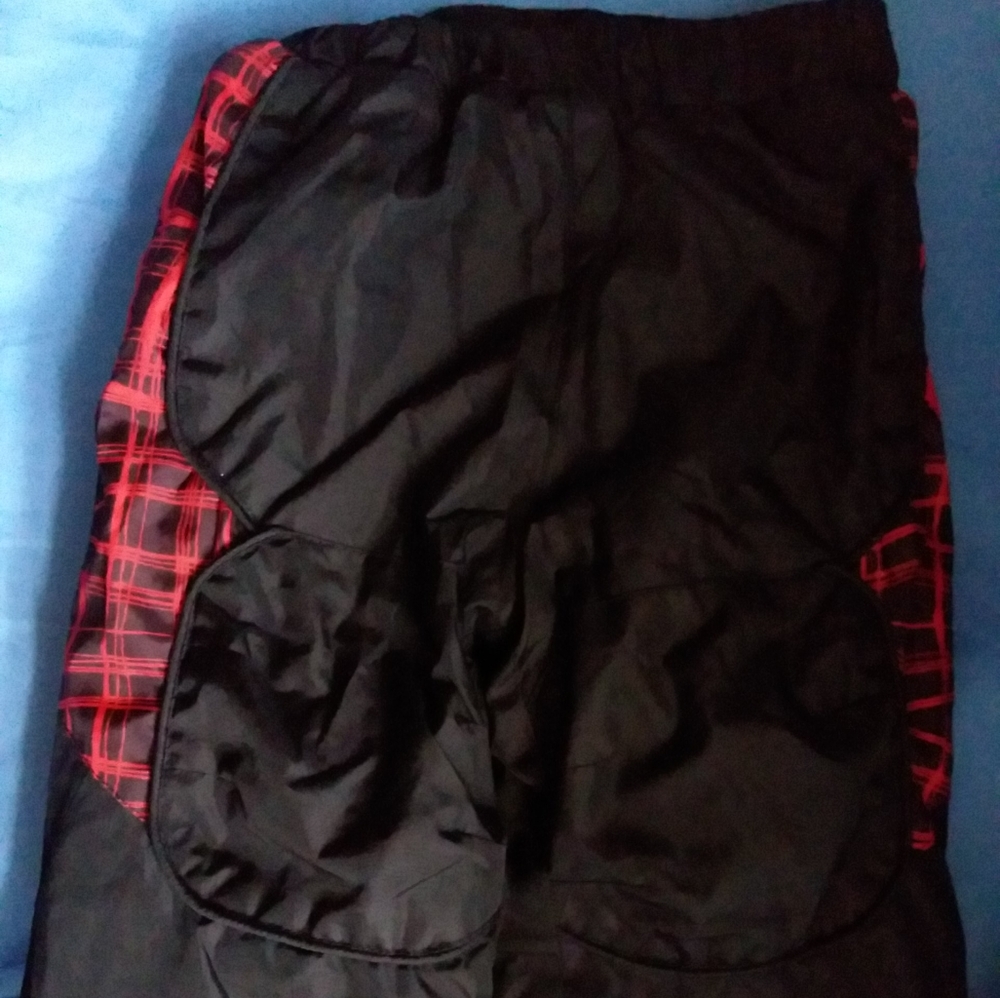 Toddlers Size 12 Months Black with Red Trim Snow Pants